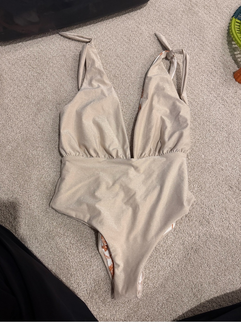 Maaji Shimmery Cream One-Piece Swimsuit